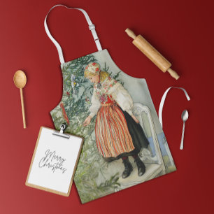 Tablier Décorer l'arbre de Noël - Carl Larsson