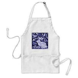 Tablier Dedham Blue Rabbit, Classic Blue & White Design