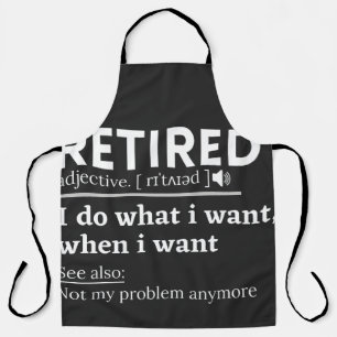 Tablier définition à la retraite, drôle de retraite, à
