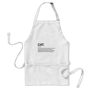 Tablier Définition de chat Nom Amoureux de chat drôle