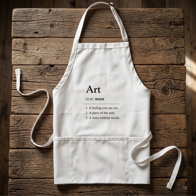 Tablier Définition de dictionnaire d'art personnalisé Tabl (Fully customizable Apron for art lovers)