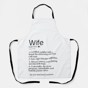 Tablier Définition de femme drôle et sincère