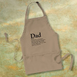 Tablier Définition de nom personnalisé papa<br><div class="desc">Personnalisez votre père, votre père ou votre père spécial pour créer un cadeau unique pour la Fête des pères, les anniversaires, Noël ou tout autre jour que vous voulez montrer combien il signifie pour vous. Une façon parfaite de lui montrer à quel point il est extraordinaire chaque jour. Conçu par...</div>