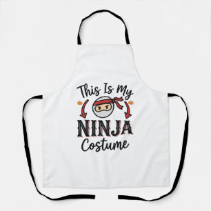 Tablier Déguisement de ninja drôle Design vectoriel Hallow