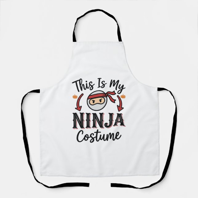 Tablier Déguisement de ninja drôle Design vectoriel Hallow (Recto)