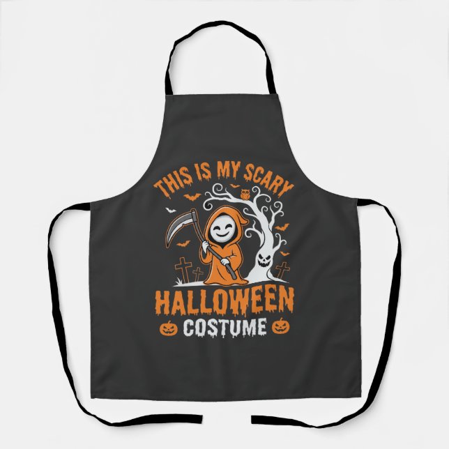 Tablier Déguisement drôle de Grim Reaper pour Halloween Ci (Recto)
