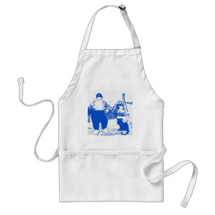 Tablier Delft Blue, Dutch Boy and Cat
