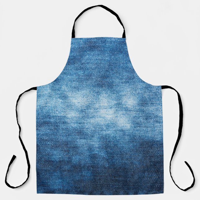 Tablier Denim a porté texture tissu pour arrière - plan. J (Recto)