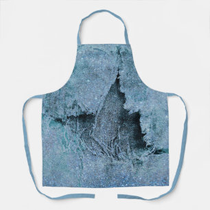 Tablier denim pailleté grunge