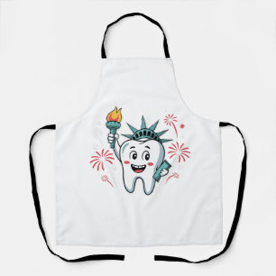 Tablier Dental Squad 4 juillet Dentist Funny American