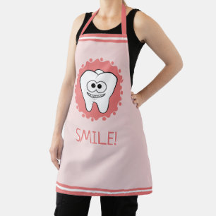 Tablier Dentiste de dents rose