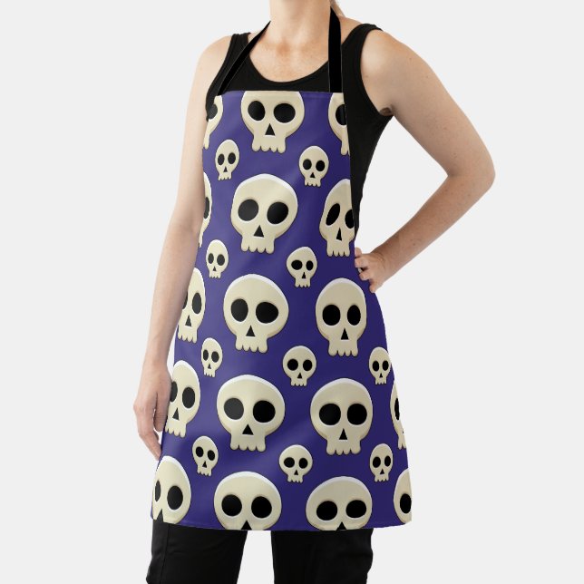 Tablier Déplaisant Cute Kawaii Goth Motif crâne (Insitu)