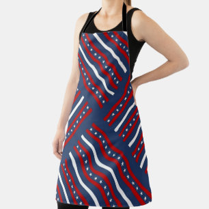 Tablier Des rayures Motifs patriotiques