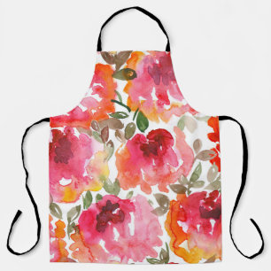 Tablier Des roses rouges en habit, des motifs sans soudure