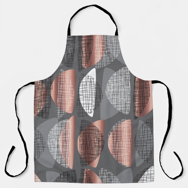 Tablier Des vibes du milieu du siècle moderne style motif  (Recto)