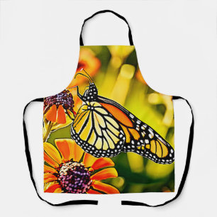 Tablier Design de fleur de papillon de monarque délicat