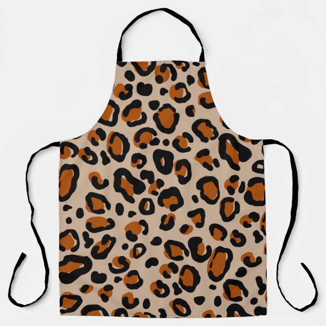 Tablier Design de fourrure de léopard, motif sans couture. (Recto)