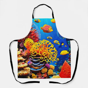 Tablier Design de jardin de corail sous-marin