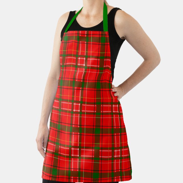 Tablier Design de Motif de Noël Tartan rouge (Créateur téléchargé)