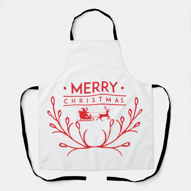 Tablier Design de Noël avec rennes (Recto)