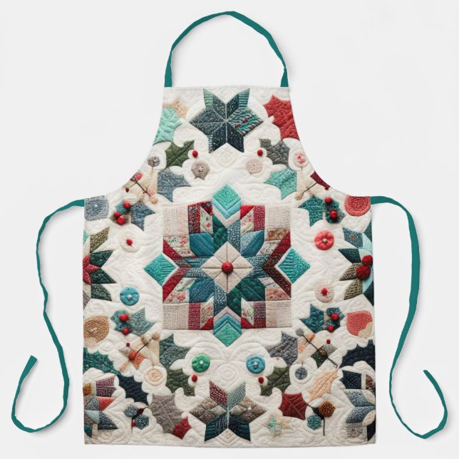 Tablier Design de Noël doré (Recto)