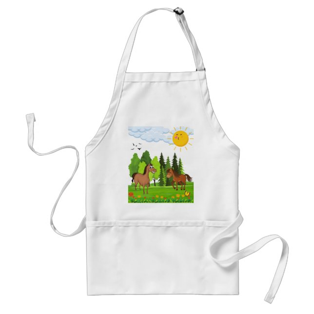 Tablier Design de petits chevaux pour les enfants (Devant)