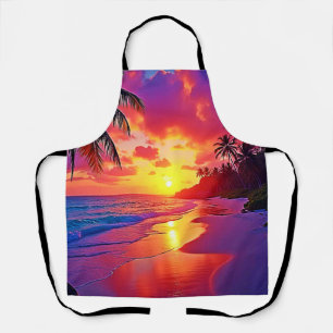 Tablier Design de rêve de plage Sunset Vibrant