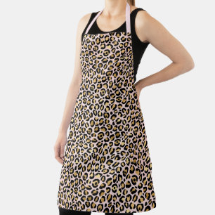Tablier Design de série Leopard rose et or 12
