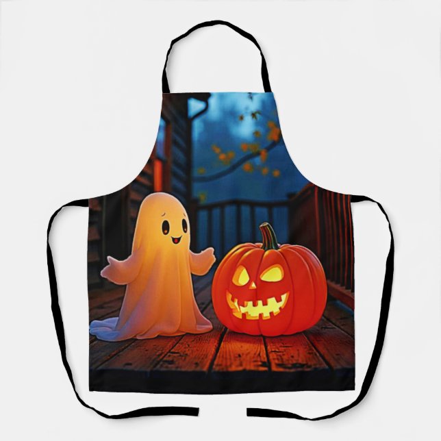 Tablier Design éffrayant d'Halloween brillant (Recto)