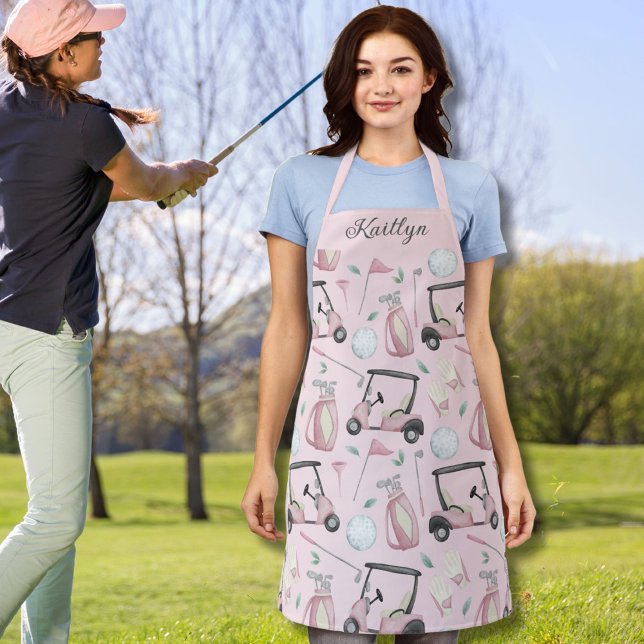 Tablier Design et nom stylé de golf féminin (Créateur téléchargé)