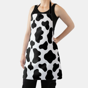 Tablier Design moderne de vache noir et blanc pour garder
