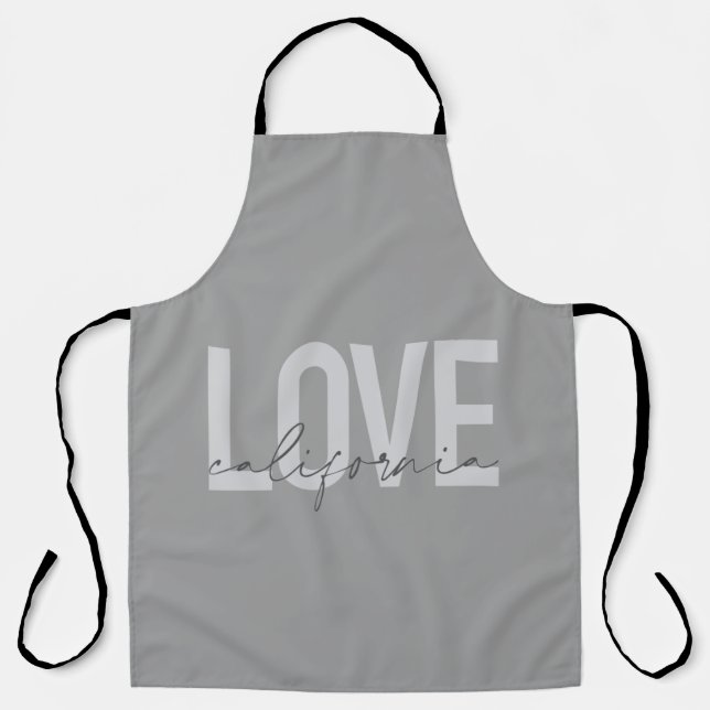 Tablier Design moderne, urbain, branché, cool Amour Califo (Recto)