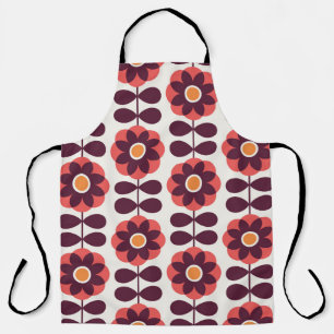 Tablier Design motif floral transparent. Style scandinave