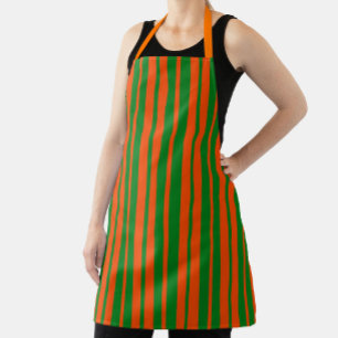 Tablier Design Motif Orange Green