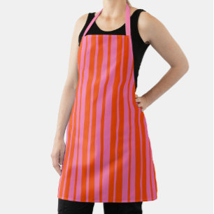 Tablier Design Motif Orange Rose