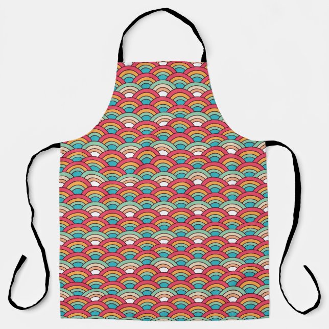 Tablier Design Motif traditionnel sans couture élégant (Recto)