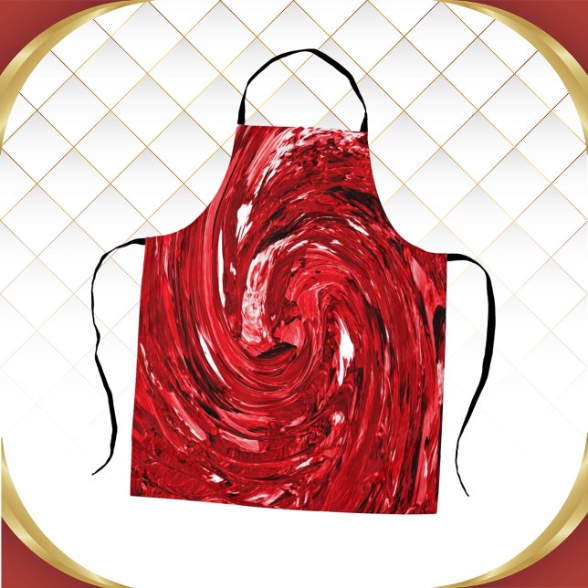 Tablier Design noir blanc rouge (Créateur téléchargé)
