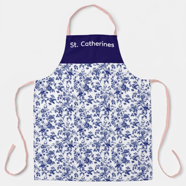 Tablier Design personnalisé Apron bleu toile (Recto)