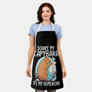 Tablier Désolé, mon capybara a mangé mes devoirs, drôle