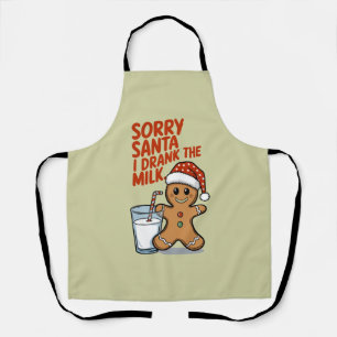 Tablier Désolé Père Noël J'Ai bu Le Lait Baby Costume de N