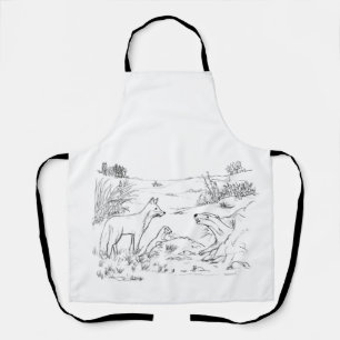 tablier d'esquisse animale