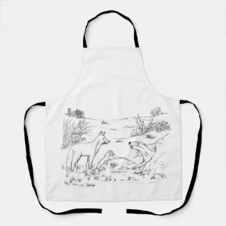 tablier d'esquisse animale