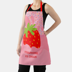 Tablier Dessert, Glace à la Fraise, Saupoudrage Arc-en-Cie