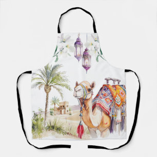 Tablier Dessert marocain chameau aquarelle
