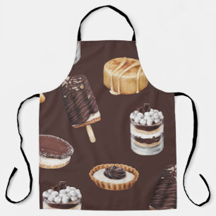 Tablier Desserts délicieux : Motif de croquis de nourritur