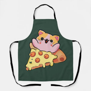 Tablier Dessin animé de chat kawaii personnalisé qui étrei