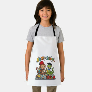 Tablier Dessin animé de rentrée scolaire avec un singe mig