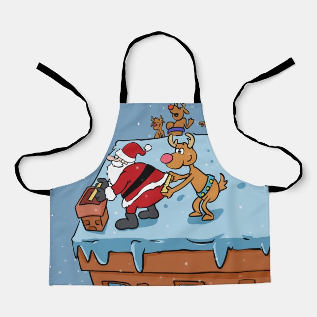 Tablier Dessin animé de Santa Claus christmas (Recto)