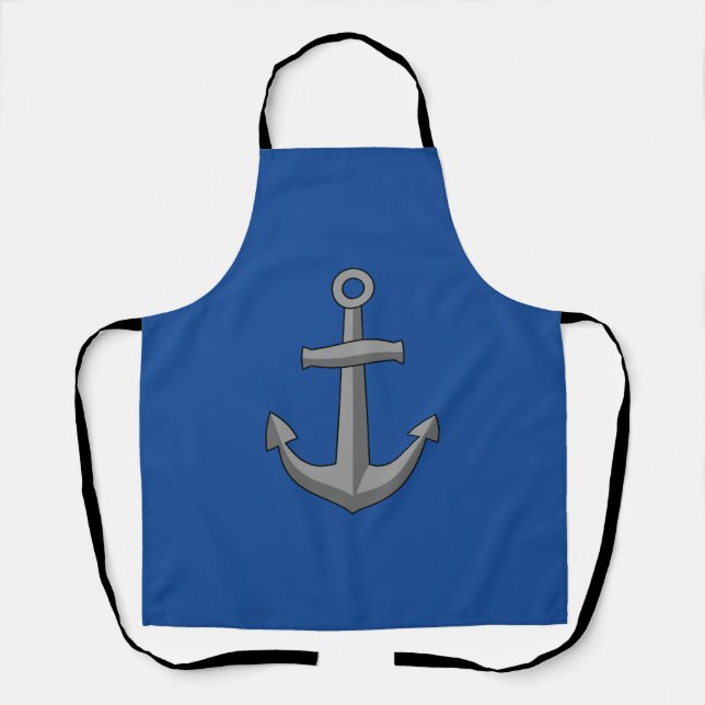Tablier Dessin animé d'une ancre de bateau (Recto)