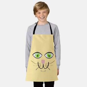 Tablier Dessin animé visage drôle de chat-29034
